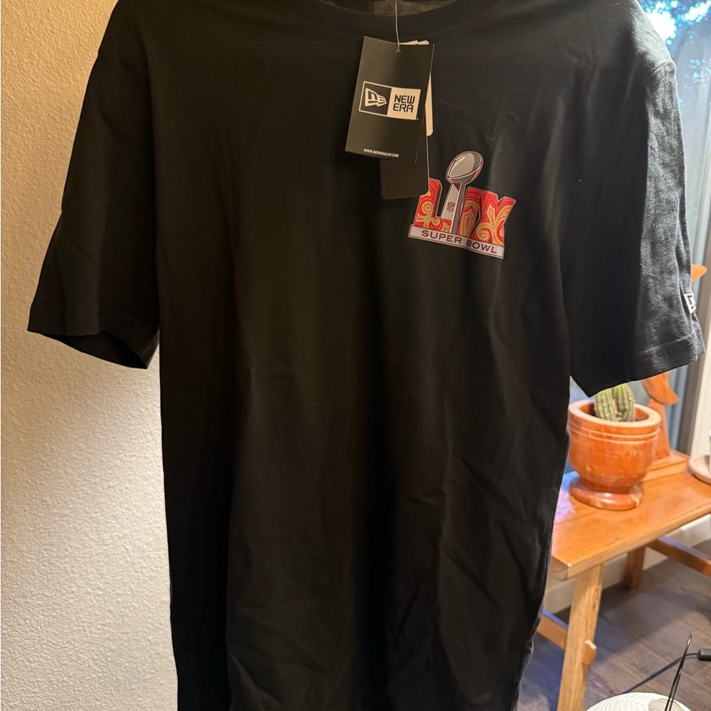 New Era Black Short Sleeve Tee SuperBowl LIX